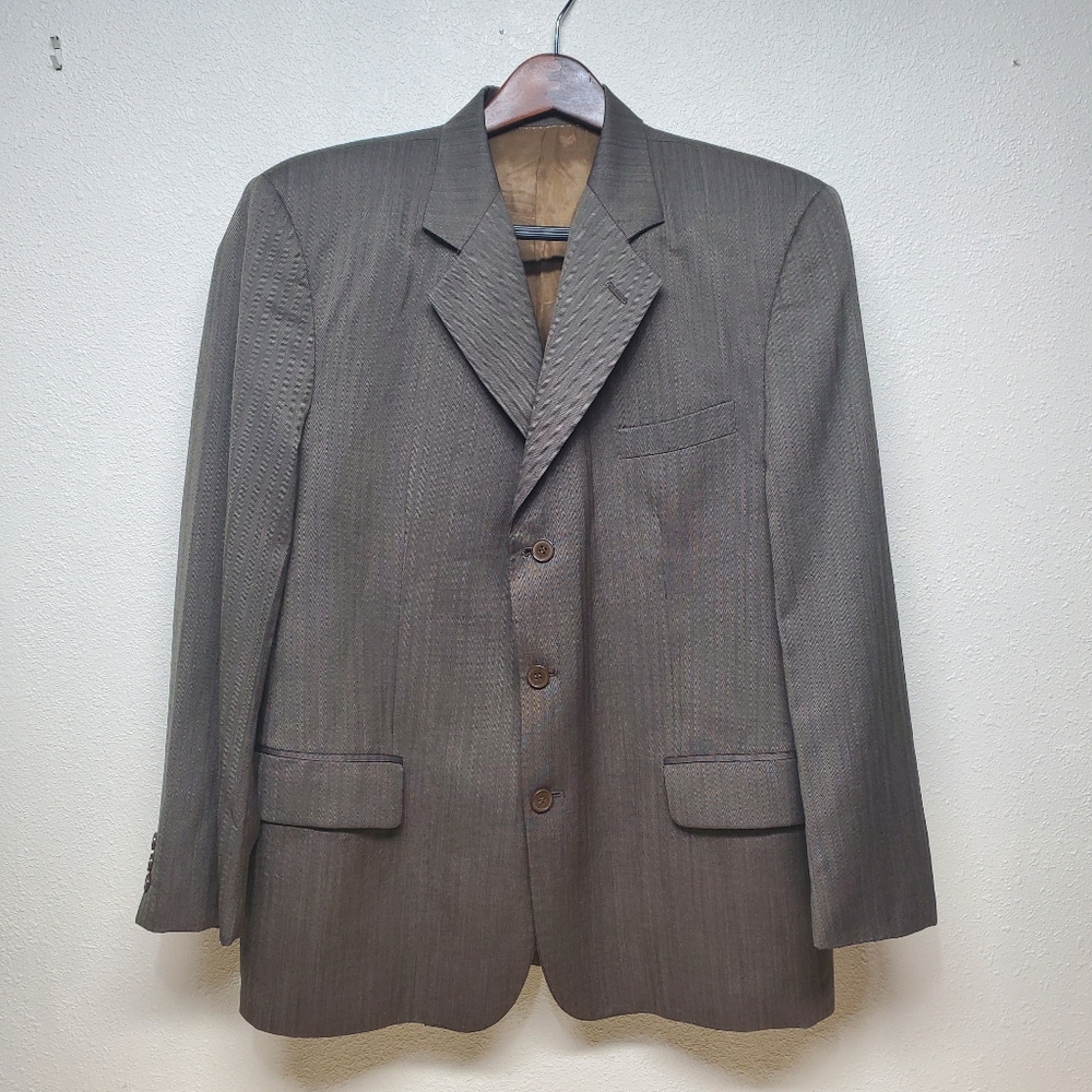 Yves Saint Laurent Men's Brown Blazer Jacket Size 42 - Picture 2 of 8